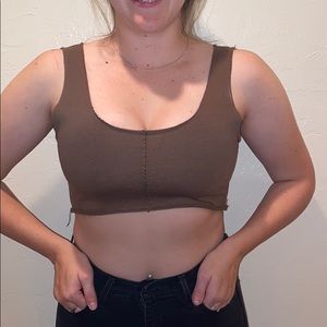 brown crop top